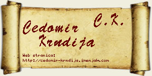 Čedomir Krndija vizit kartica